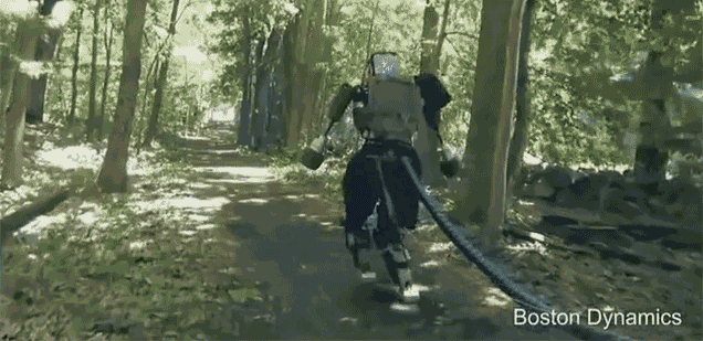 在森林跑步？Google人形机器人“醉了”2
