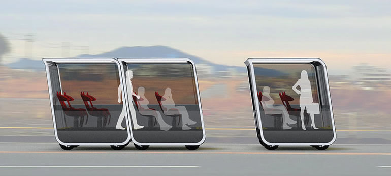 脑洞未来交通系统，无人驾驶车舱带你独享惬意旅程2