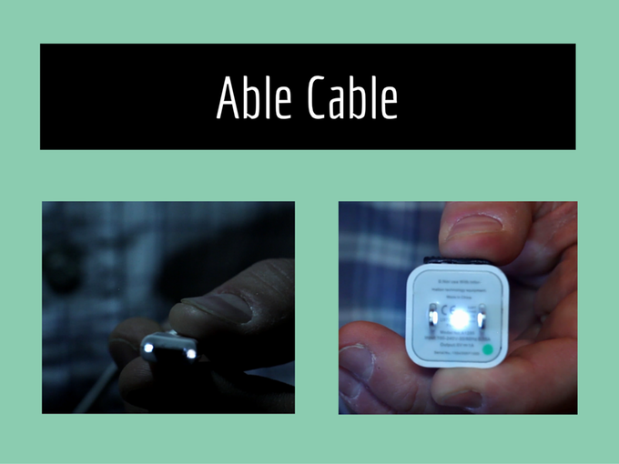 懒人必败的小夜灯充电器Able Cable1