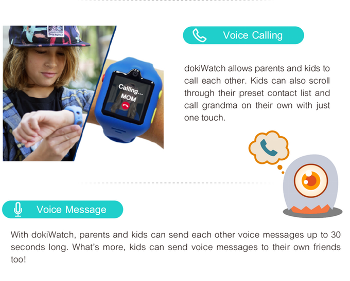 dokiWatch，专门为儿童打造的先进智能手表3