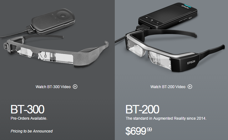 爱普生AR眼镜BT-300来了，外媒称产品体验极佳2