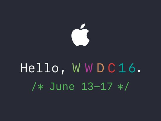 嘿！你收到了一封苹果WWDC 2016的邀请函