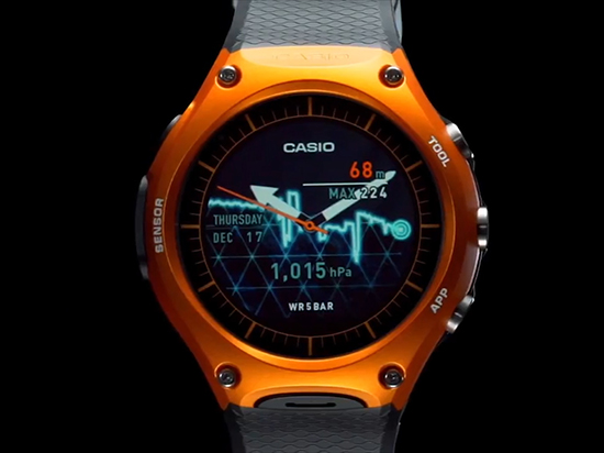 卡西欧升级智能手表，采用Android Wear 2.0系统并增加GPS