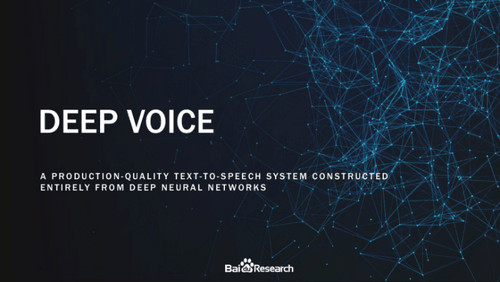 百度推“DeepVoice”最终版，半小时即可学会一种口音