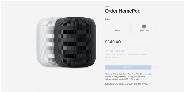 苹果首款智能音箱HomePod将于2月9日正式发售，售价2230元