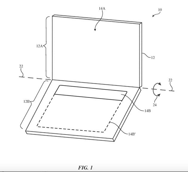 苹果申请了铰链式OLED屏专利，或彻底告别实体键盘