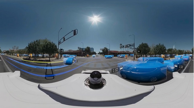 谷歌发布360度全景视频，庆祝自动驾驶测试里程突破500英里