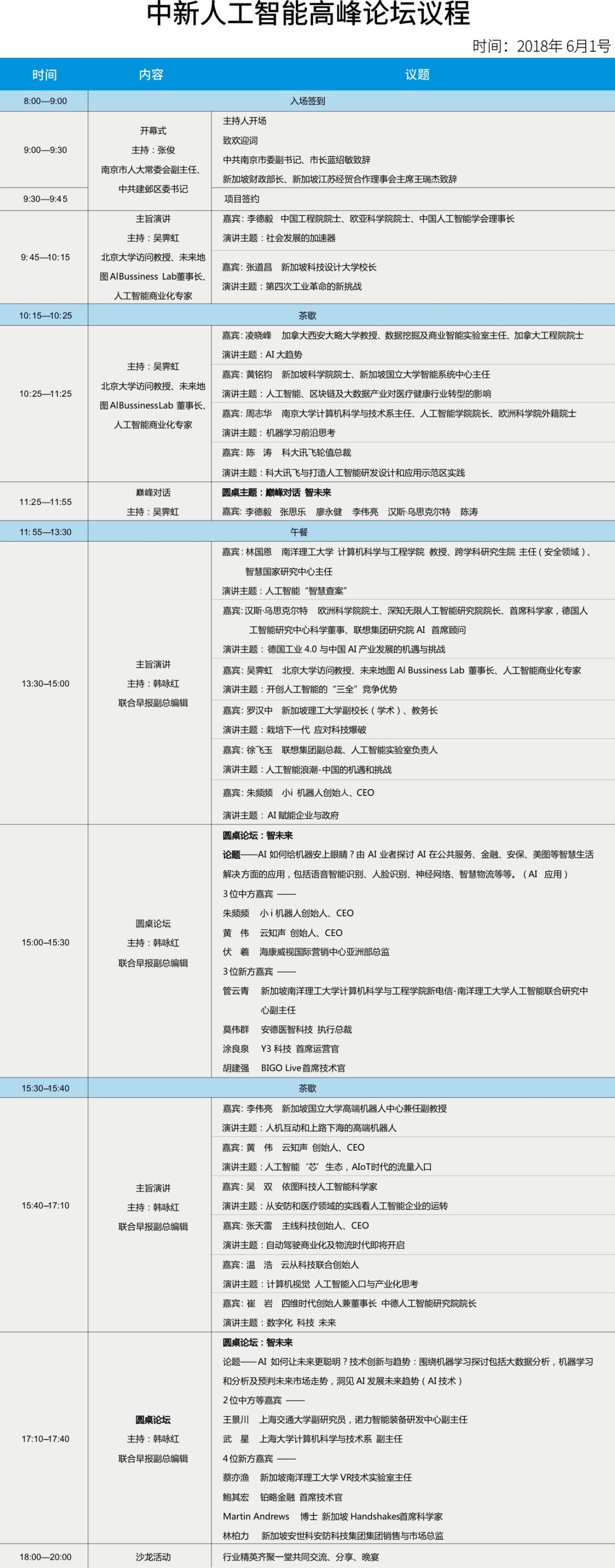 中新AI学者“华山论剑”，在南京预见AI的未来 | 中新AI高峰论坛议程出炉