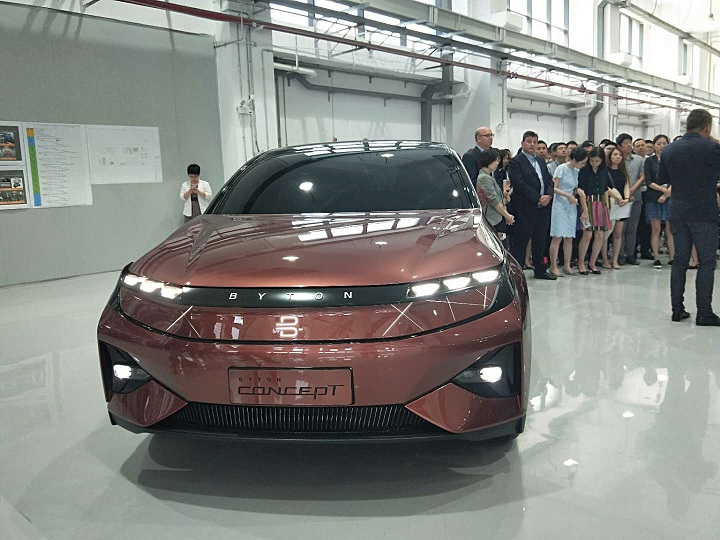 拜腾汽车全球总部落户南京开发区，现场展示首款产品样车BYTON Concept