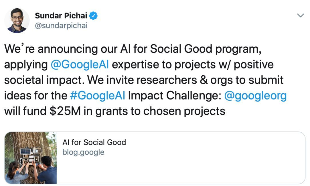 2500万美金，谷歌出钱出人，新计划要用AI助益社会
