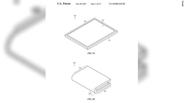 苹果可折叠屏幕专利被曝光，或将被应用于新款苹果手机